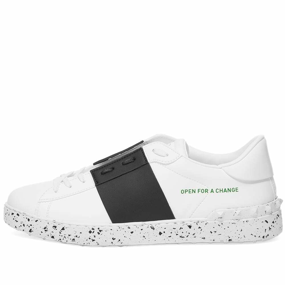 Valentino Men's Open for a Change Low Sneakers in Wht&Blck