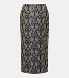 Valentino Mossi brocade midi skirt