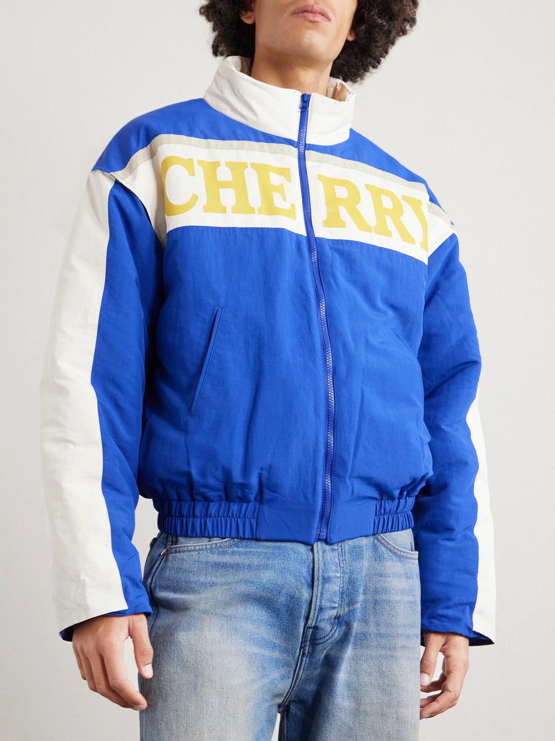 Cherry Los Angeles - Wrangler Logo-Print Shell Bomber Jacket