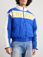 Cherry Los Angeles - Wrangler Logo-Print Shell Bomber Jacket - Blue