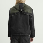 Hommegirls Women's Nylon Bomber Jacket in Black