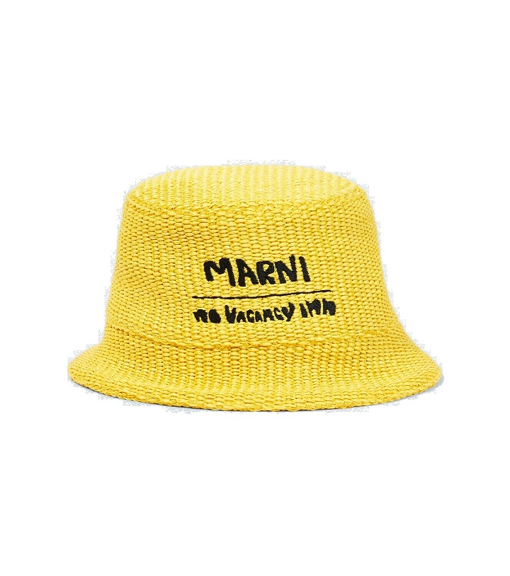 Photo: Marni x No Vacancy Inn embroidered bucket hat