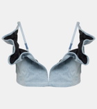 Y/Project Ruffled denim bra top