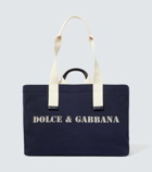 Dolce&Gabbana Logo leather-trimmed tote bag