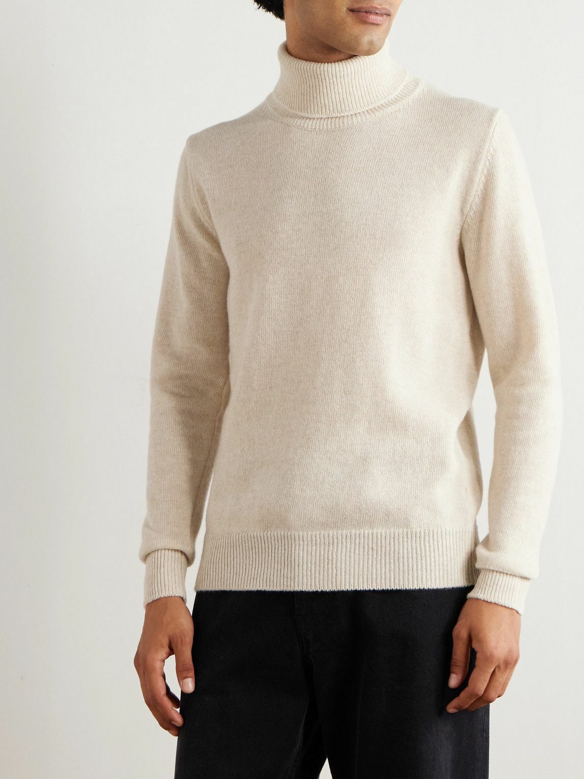 Caruso - Wool Rollneck Sweater - Neutrals