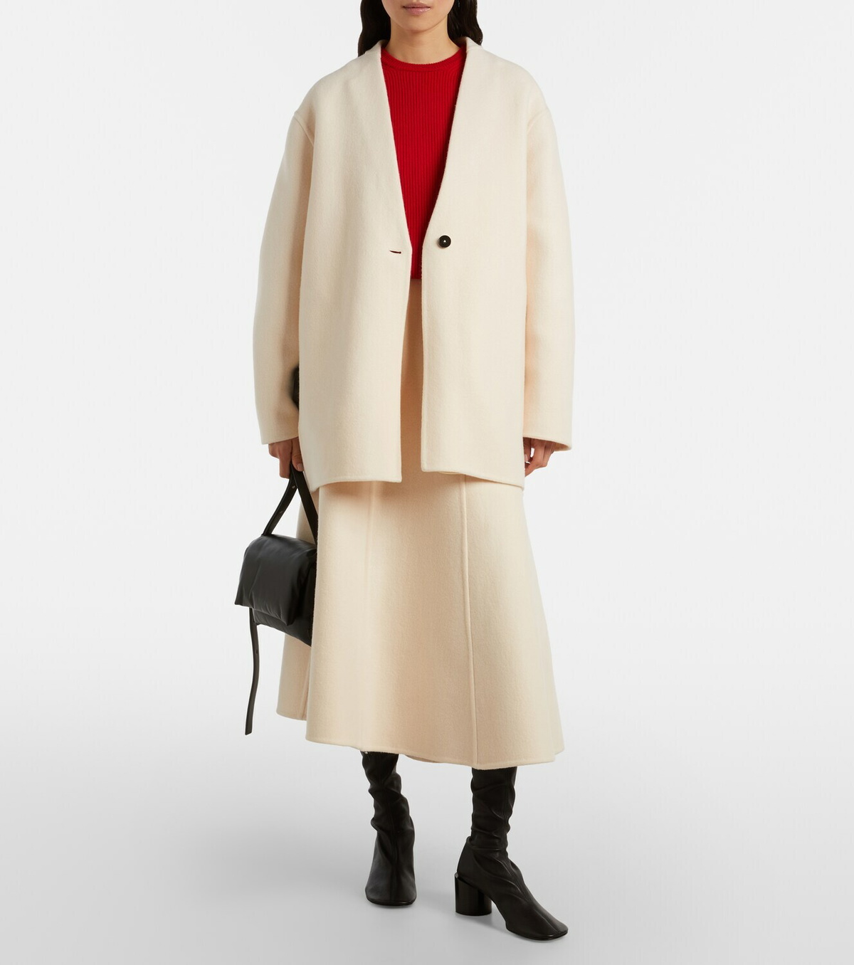 Moncler Genius x Jil Sander virgin wool midi skirt