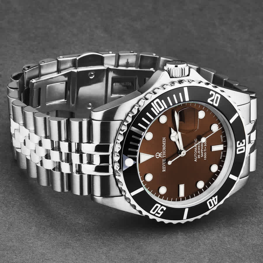Revue Thommen Diver Automatic Brown Dial Mens Watch 17571.2221