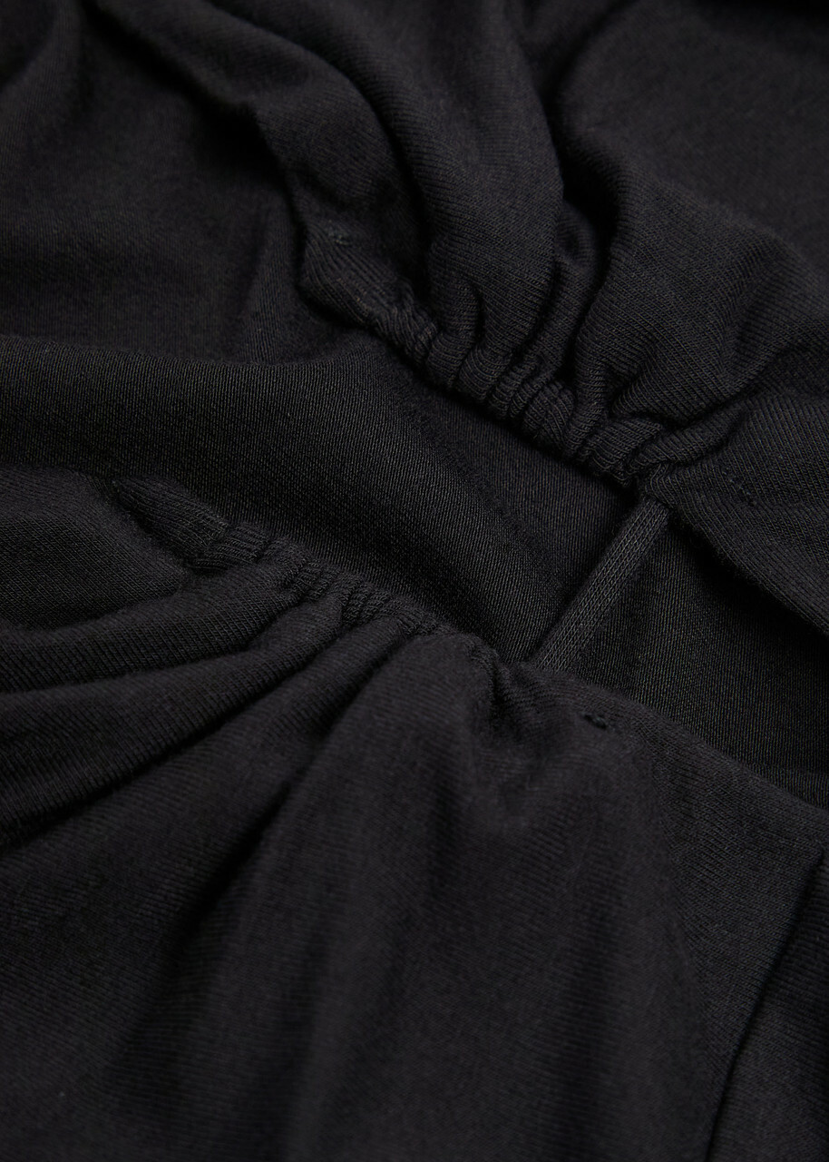 Good American Notched Stretch-jersey top Black
