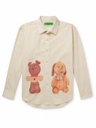 Small Talk - Printed Cotton-Poplin Shirt - Neutrals
