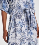 Melissa Odabash Kitty cotton and linen shirt dress