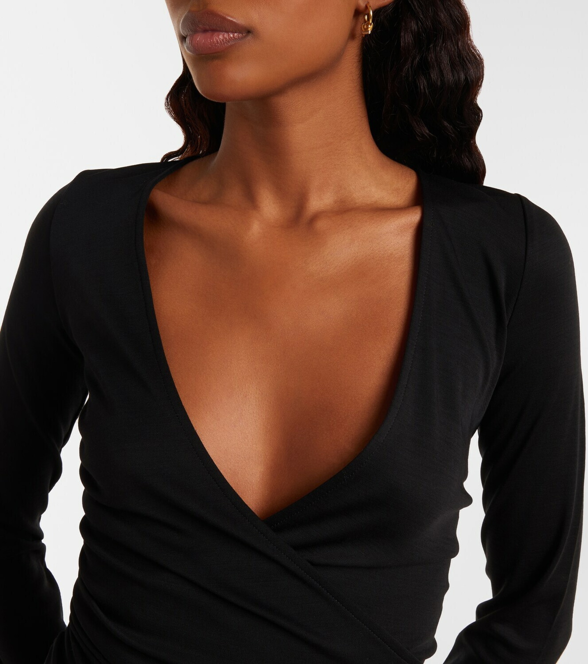 Max Mara Nigella draped wool bodysuit