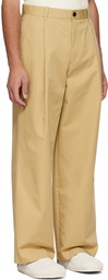 Solid Homme Beige Tucked Trousers