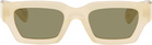 Jil Sander Off-White Oliver Peoples 'Edition 6' Rectangular Sunglasses