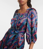 Eres Nightclub printed satin minidress