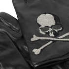 MASTERMIND WORLD Embroidered Skull Leather Glove