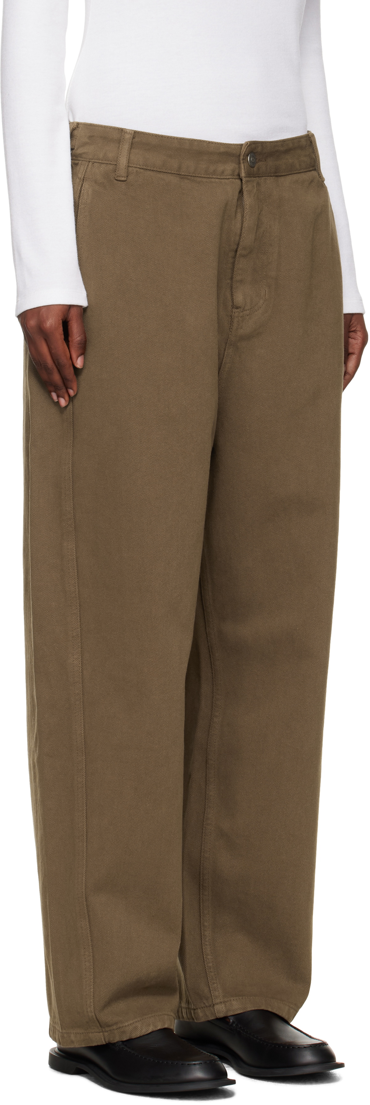 LE17SEPTEMBRE Brown Side Seam Wide Jeans