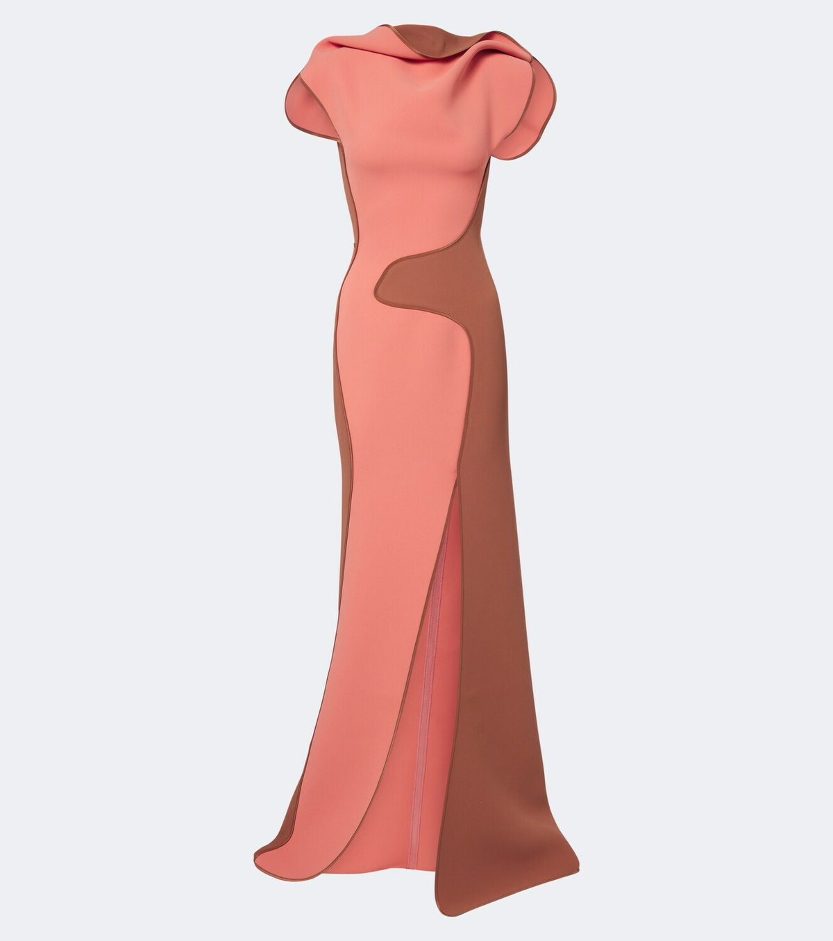 Maticevski Cinnamon draped paneled gown