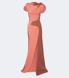 Maticevski Cinnamon draped paneled gown