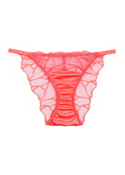 Fleur OF England Cleo Embroidered Tulle Briefs Bright Pink