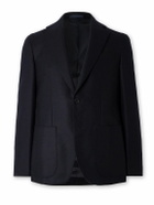 Caruso - Wool and Cashmere-Blend Flannel Blazer - Blue