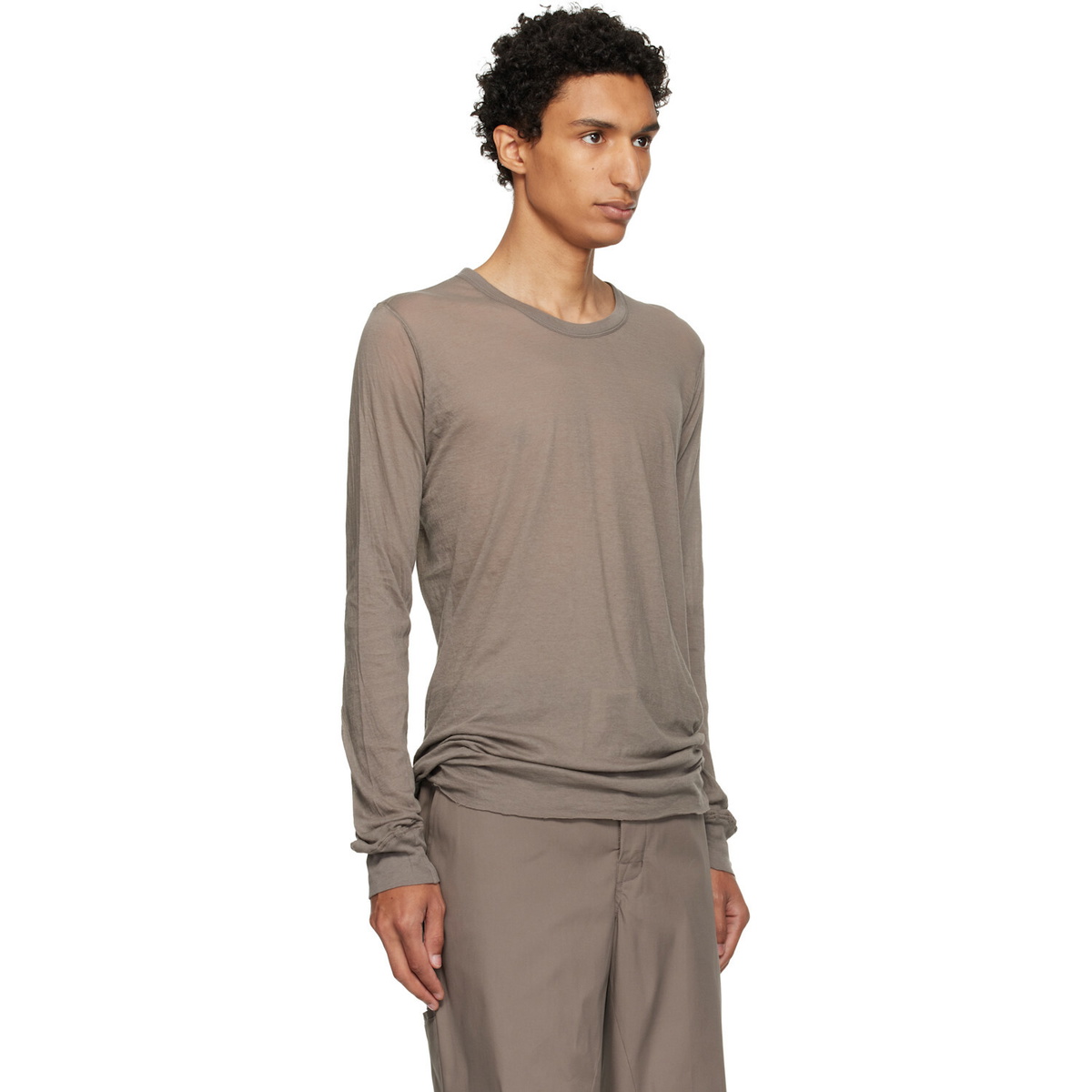 Rick Owens Gray Tower Basic LS T-shirt