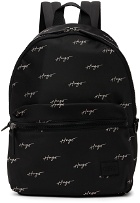 Hugo Black Printed Backpack