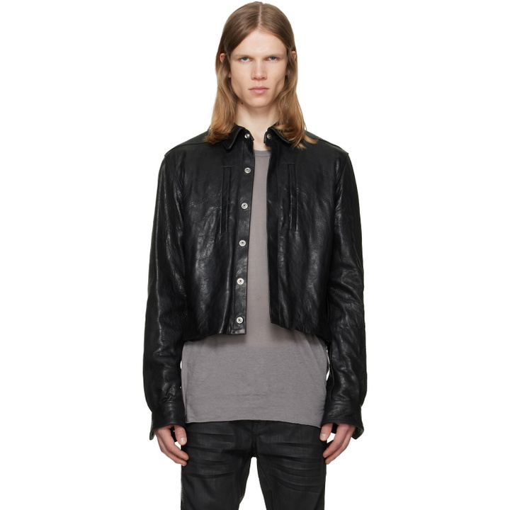 Photo: Rick Owens Black Tower Alice Leather Jacket