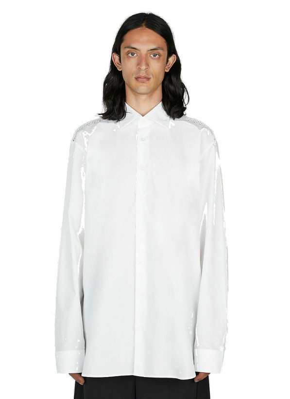 Photo: Raf Simons - Mesh Yoke Shirt in White