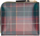 COMME des GARÇONS WALLETS Red & Green Lenticular Tartan Wallet