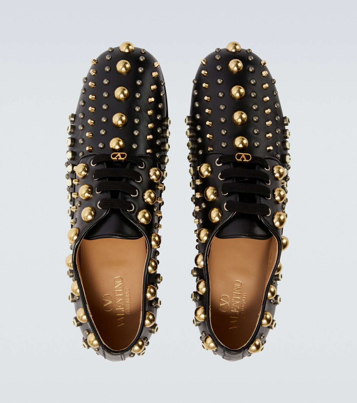 Valentino Garavani Mj Blues studded leather Derby shoes