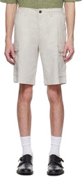 BOSS Beige Drawstring Cargo Shorts