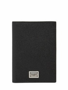 DOLCE & GABBANA - Logo Plaque Leather Passport Holder