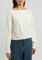 Free People Ife Stretch-cotton Sweatshirt Ivory
