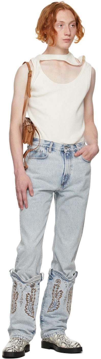 Y/Project Blue Cowboy Cuff Jeans Y/Project