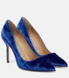 Manolo Blahnik BB 105 velvet pumps