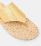 Paris Texas Amalfi metallic leather thong sandals
