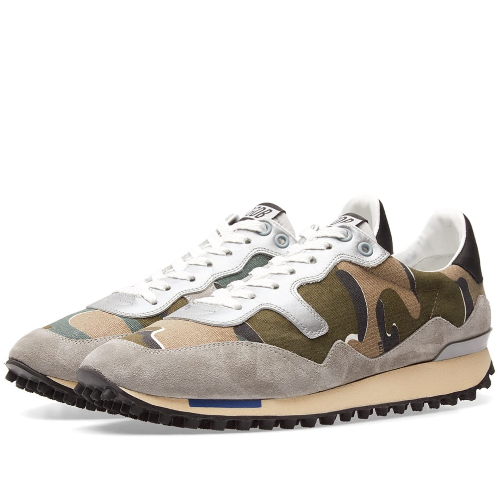 Golden goose sales camo running sneakers