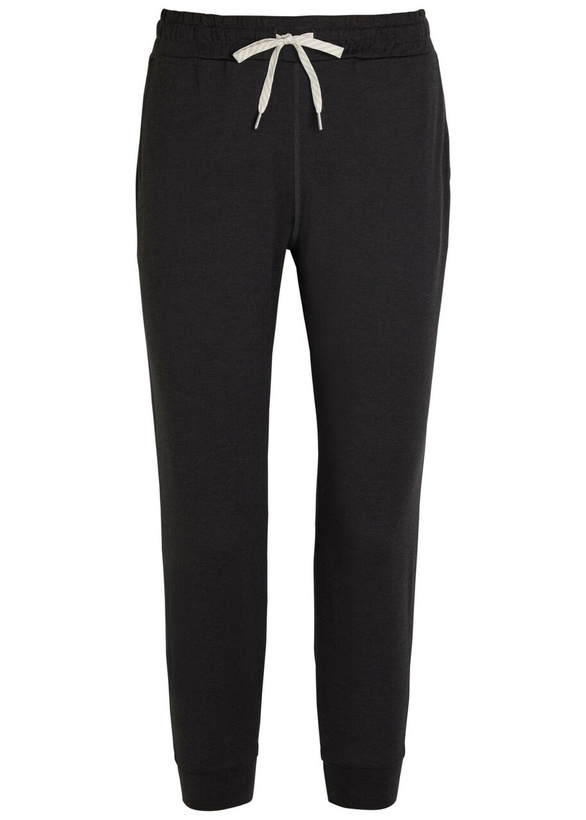Photo: Vuori Performance Slubbed Jersey Cropped Sweatpants Black
