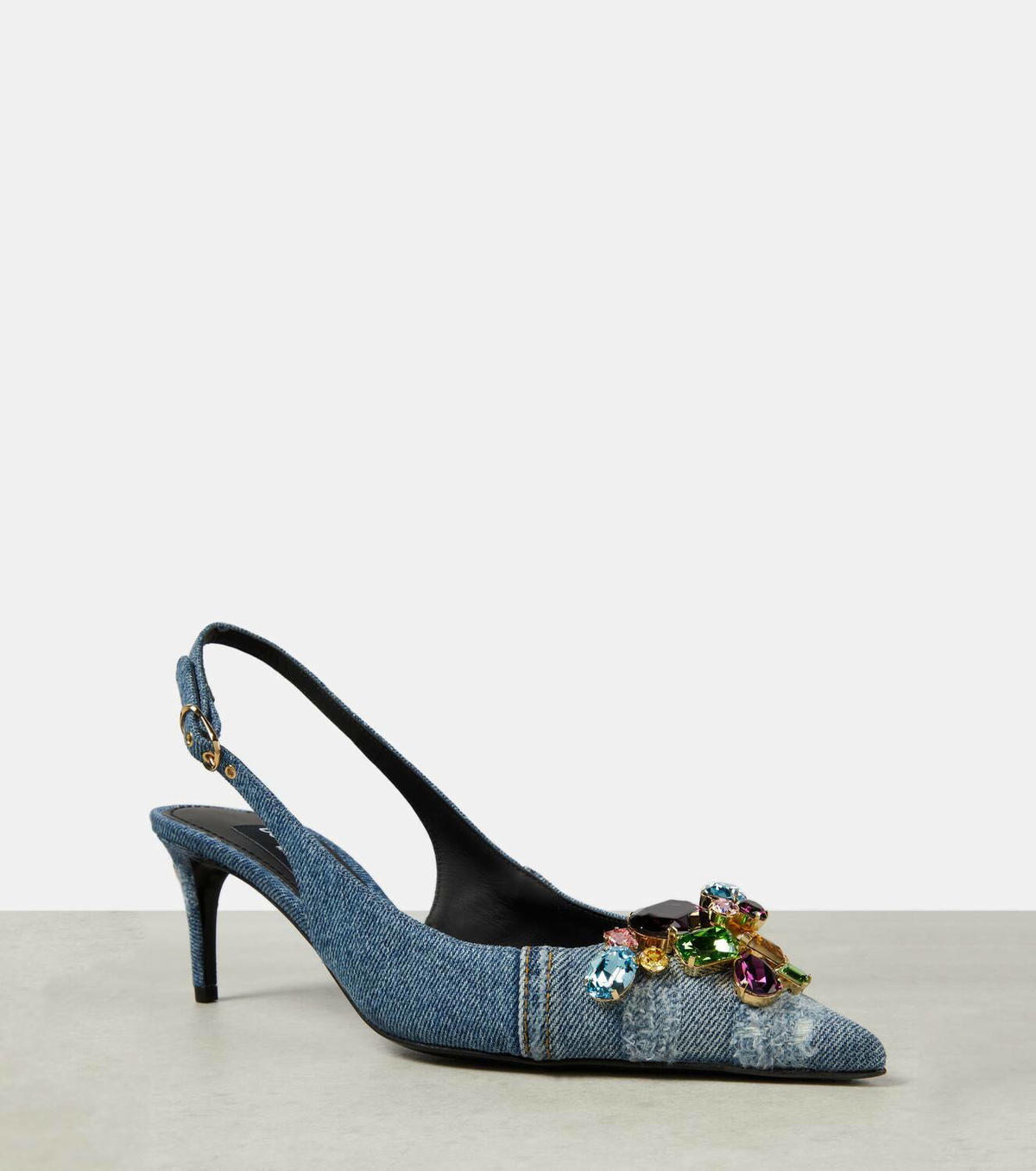 Dolce & Gabbana Multicolor Sequin Slingback Pumps Shoes