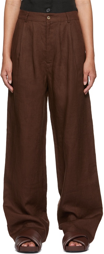 Photo: Reformation Brown Vesta Trousers