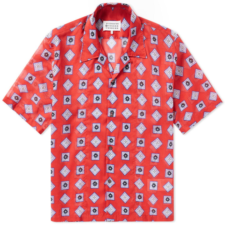 Photo: Maison Margiela 10 Printed Muslin Vacation Shirt Red