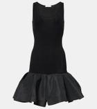 Nina Ricci Peplum cotton-blend midi dress
