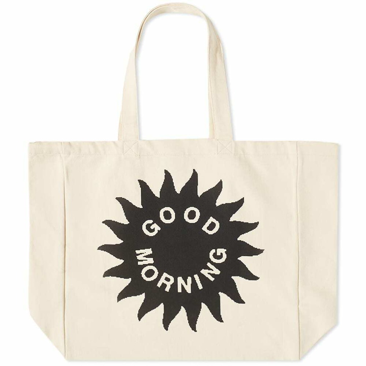 Photo: Good Morning Tapes Men's All Welcome Gardn Tote Bag in Natural