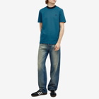 Fred Perry Men's Fine Stripe Heavyweight T-Shirt in Ocean/Navy