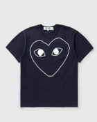 Comme des Garçons Play LOGO PRINT KNIT TEE Blue Mens Shortsleefe