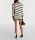 Veronica Beard Foster striped cotton-blend jacket