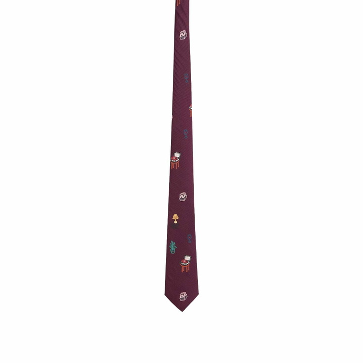 Photo: Les Deux Men's Record Tie in Chocolate Truffle Red 