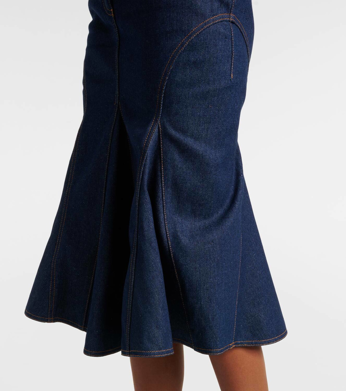 Nina Ricci Denim midi skirt
