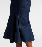 Nina Ricci Denim midi skirt