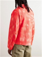 ERL - Fringed Garment-Dyed Leather Jacket - Red